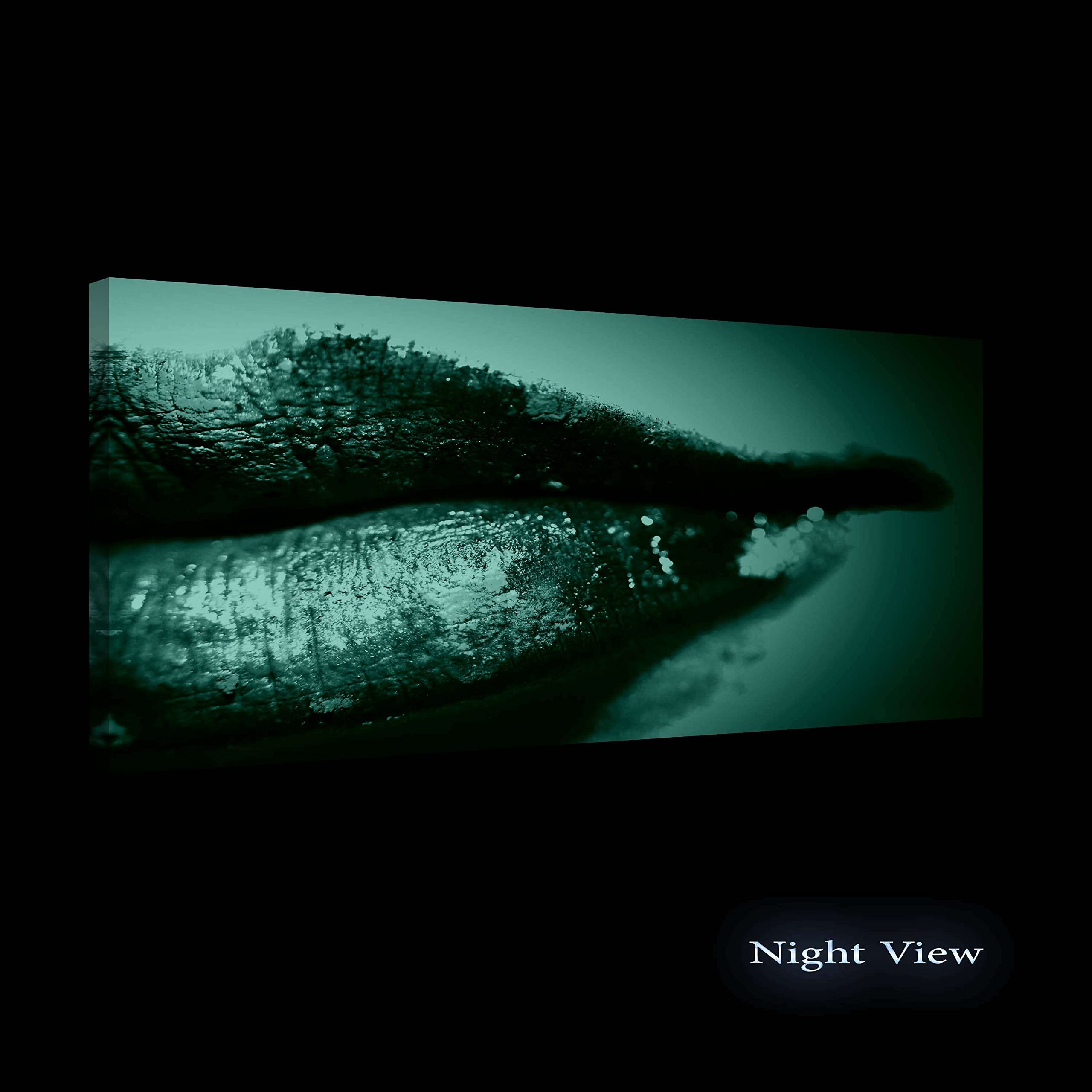 Startonight Quadro su Tela La Luna Piena d'acqua, Quadri Moderni Paesaggio Stampe Camere da Letto Stampe Incorniciate 60x90 cm, Decorazione Parete, Idea Regalo Elegante Luminoso al Buio