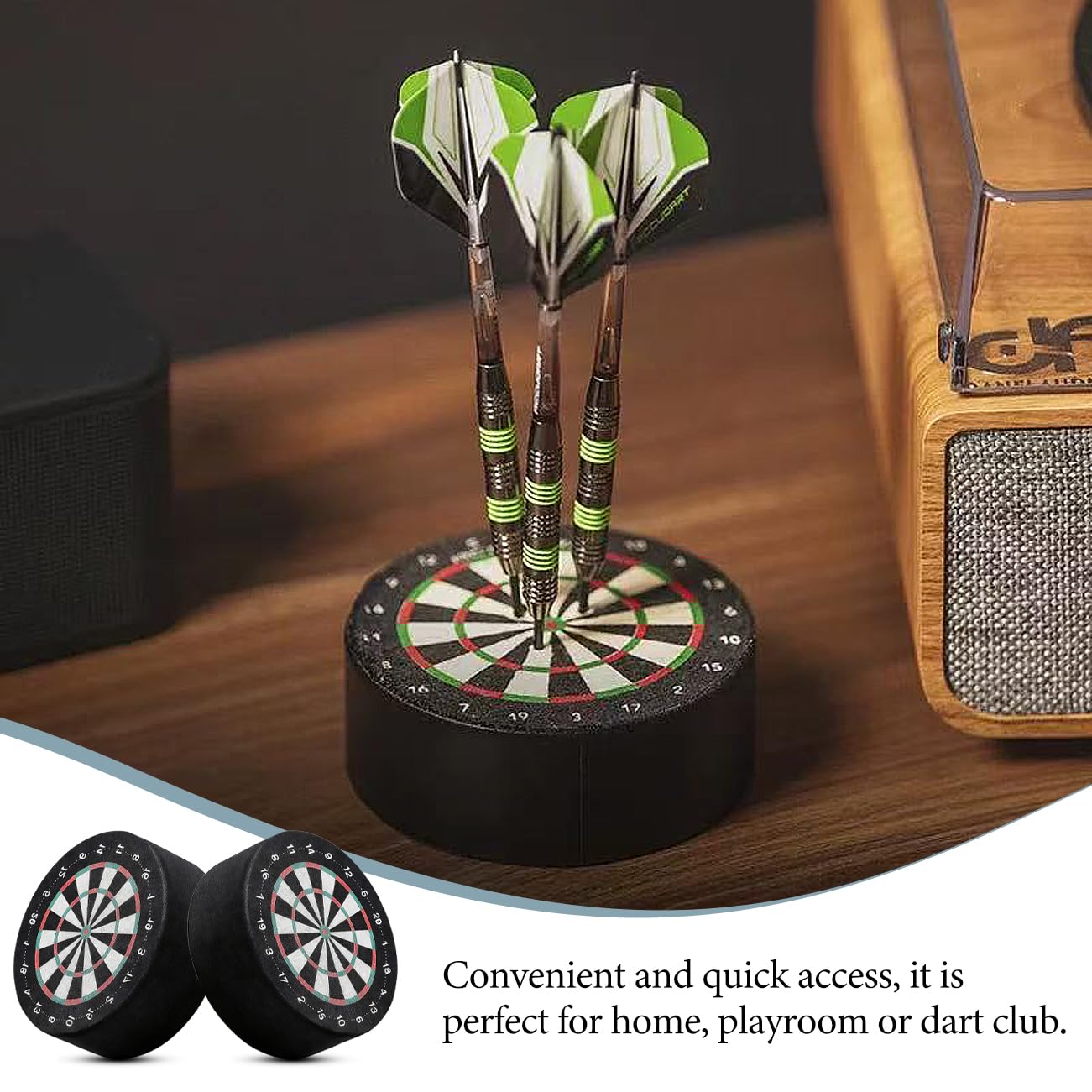 2 Stück Darthalter, Mini Dart Halter Ständer 10cm Durchmesser, Platzsparender Dartscheiben Zubehör Für Zuhause Tolles Geschenk Für Dart-Fans (Schwarz)