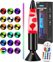 T90753-B-14-EU-1 36cm RGB Color Changing Liquid Lamp with Remote Control - Auto Cycle Ambient Light for Kids Bedrooms, Office Desk Decor