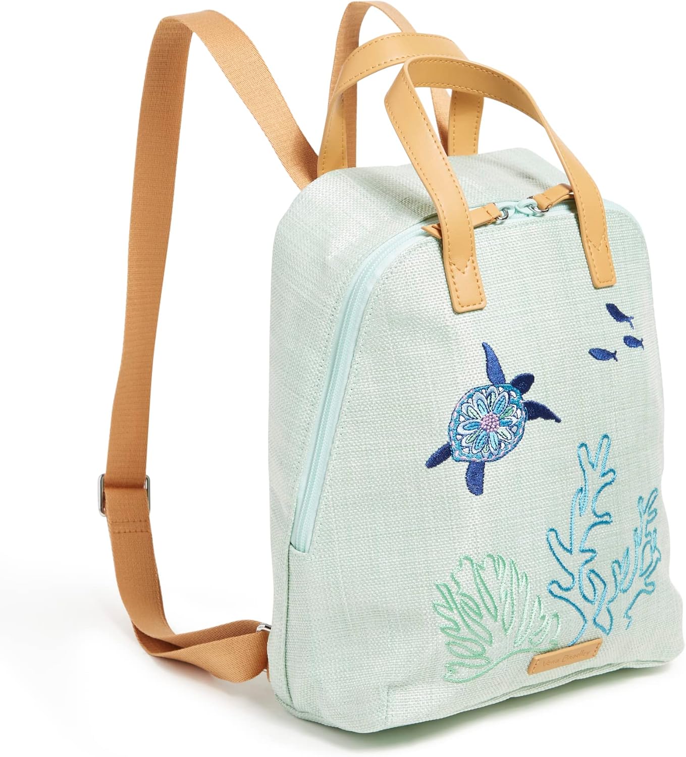 Women's Straw Mini Beach Totepack Backpack - Image 2