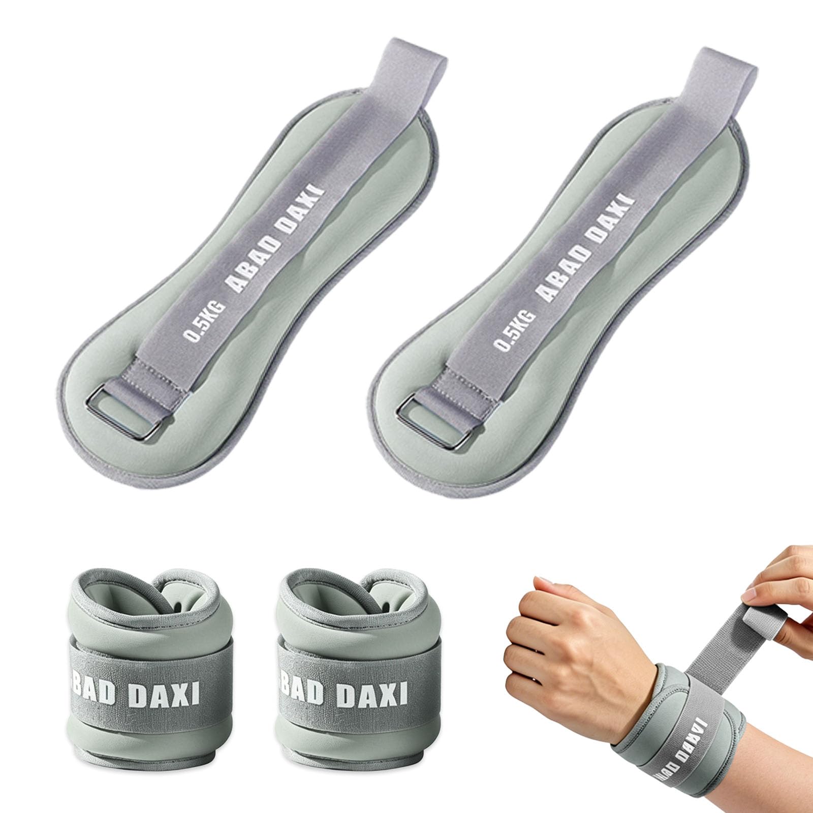 Gewichtsmanschetten, Handgelenkgewichtsmanschetten, 2er Set Verstellbare WeightsHandgelenk Gewichte, Gewichte für Beine und Arme, für Pilates, Yoga, Joggen