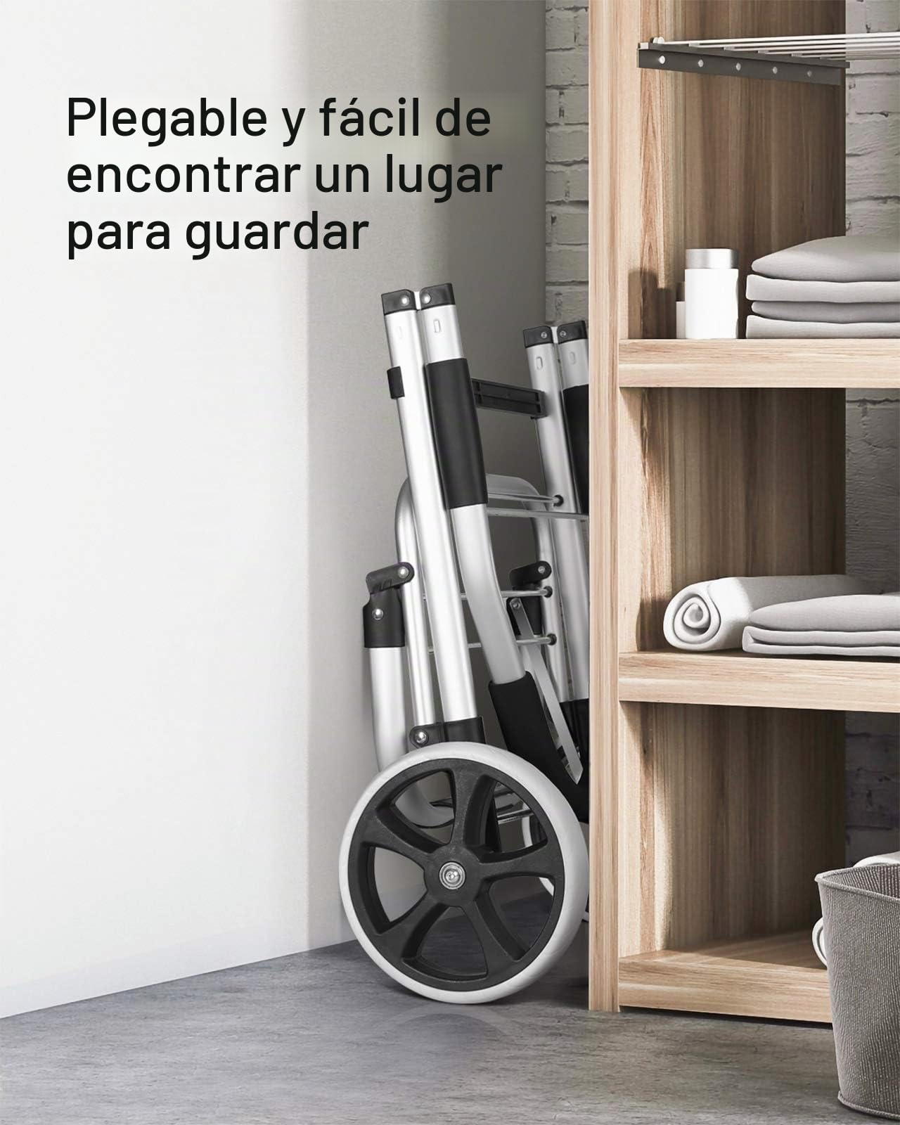 Inateck Carro de la Compras con Bolsa termica, Gran Capacidad MAX. 45L/45 Kg, Carro de Compras Ligero, Marco de Aluminio Plegable, Bolso Impermeable con Compartimento Aislado, Negro