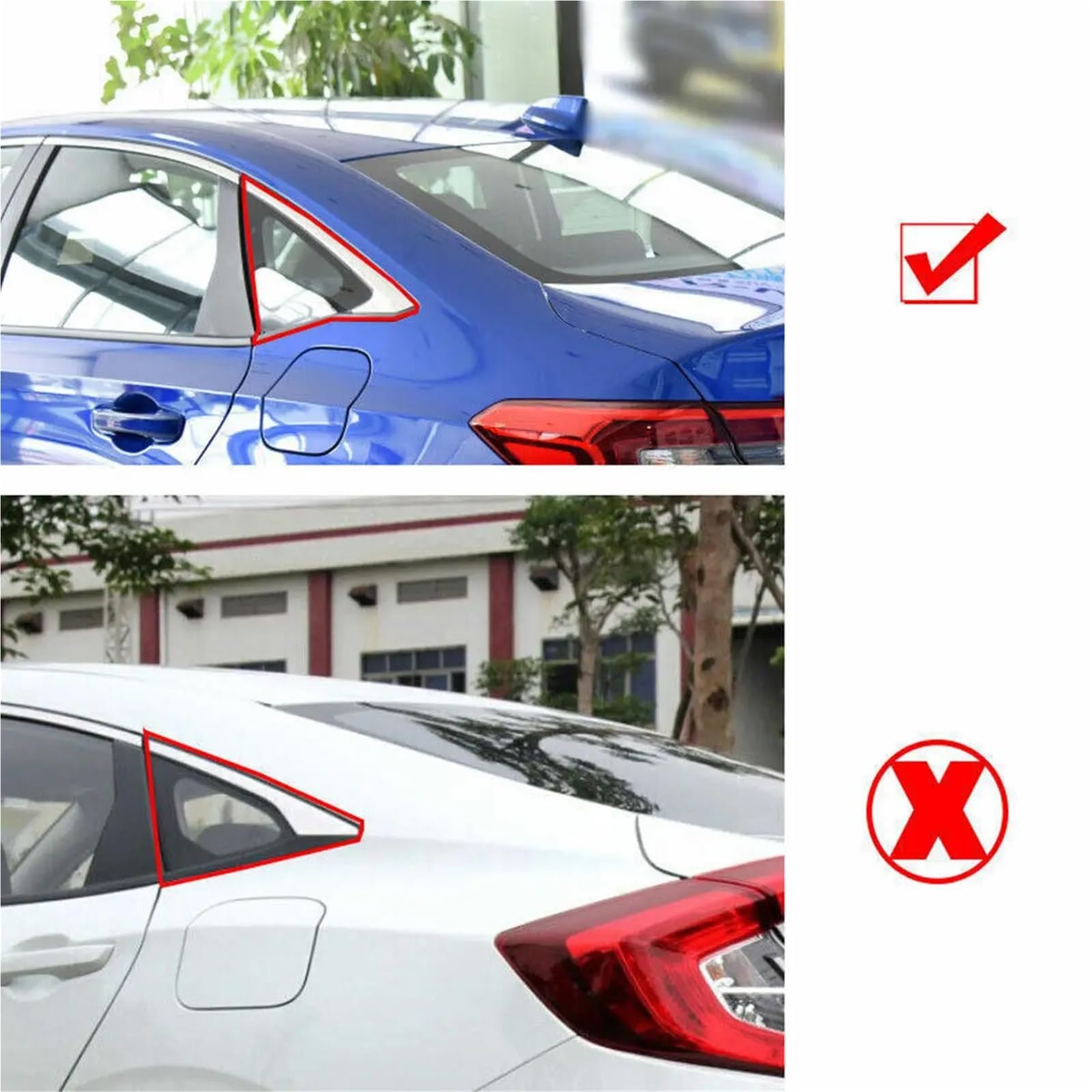 Pasuje do Hondy Civic 11. generacji Hatchback 2022-2023, osłona tylnej szyby, boczna żaluzja, naklejka ozdobna, kratka wentylacyjna ABS Migawki Tylnej Szyby