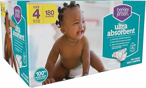Miniatura 1 de Berkley Jensen - Pañales talla 4, 180 unidades (paquete de 2)