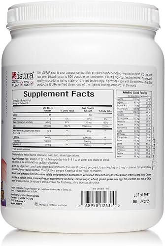 Miniatura 2 de Natural Factors Total Body Collagen - Suplemento bioactivo de colágeno para el crecimiento del cabello y las uñas - Suplemento para la piel