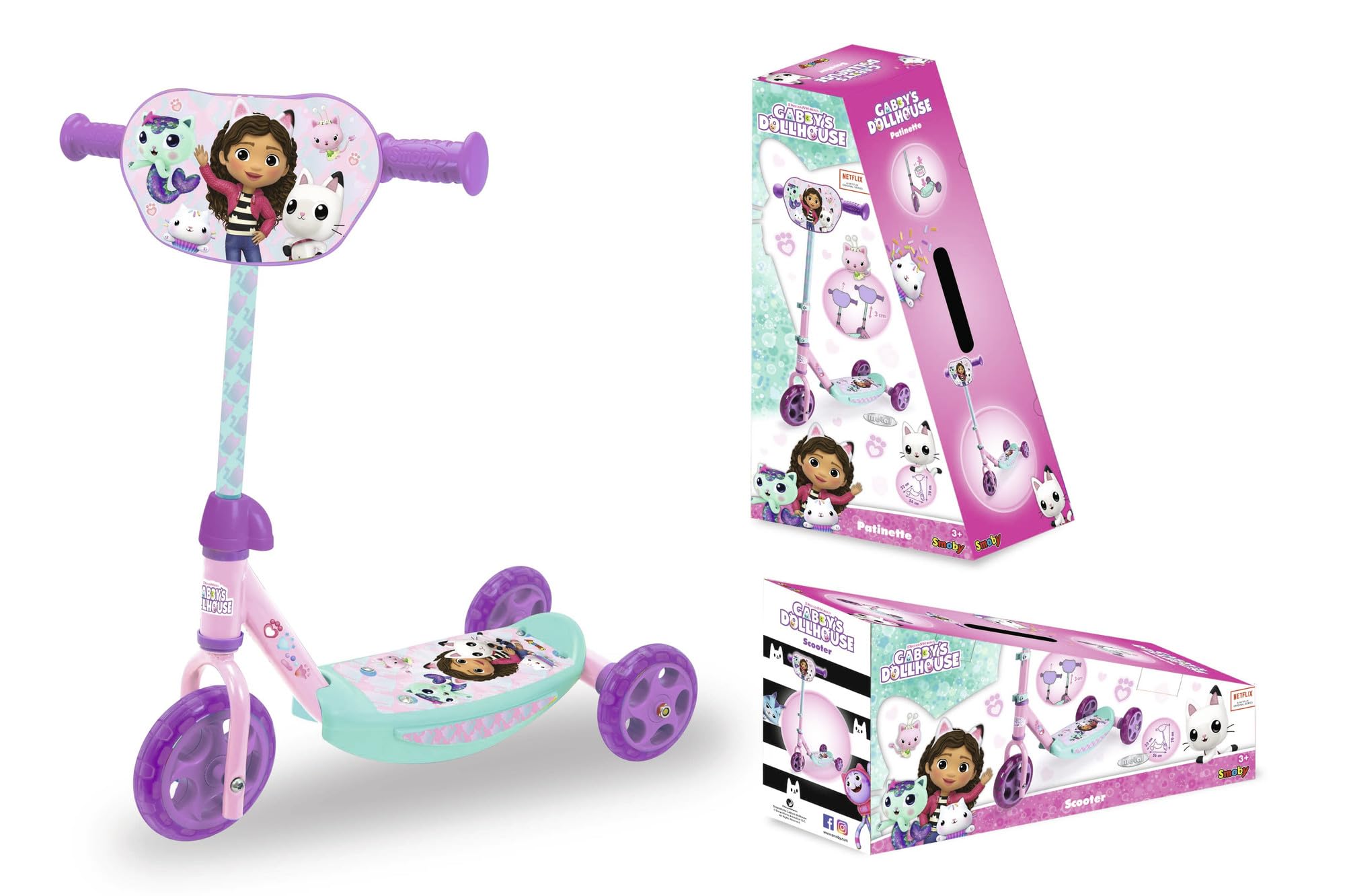 SMOBY Gabby Skateboard 3R per 3 anni