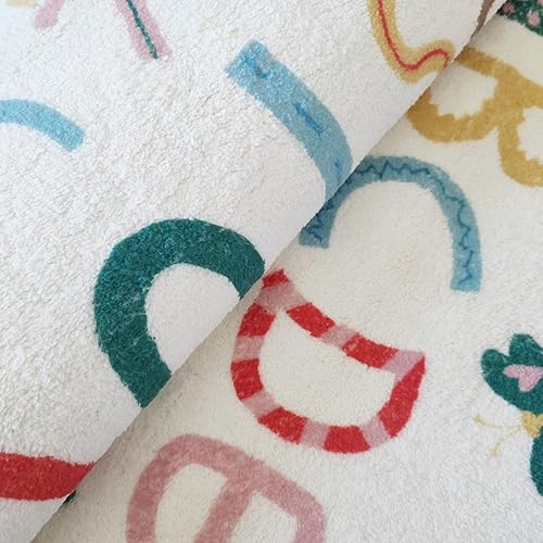 Miniatura 4 de Alfombra redonda para sala de juegos para niños, alfombra suave del alfabeto para dormitorio, colección de juegos, alfombra de aprendizaje y juego