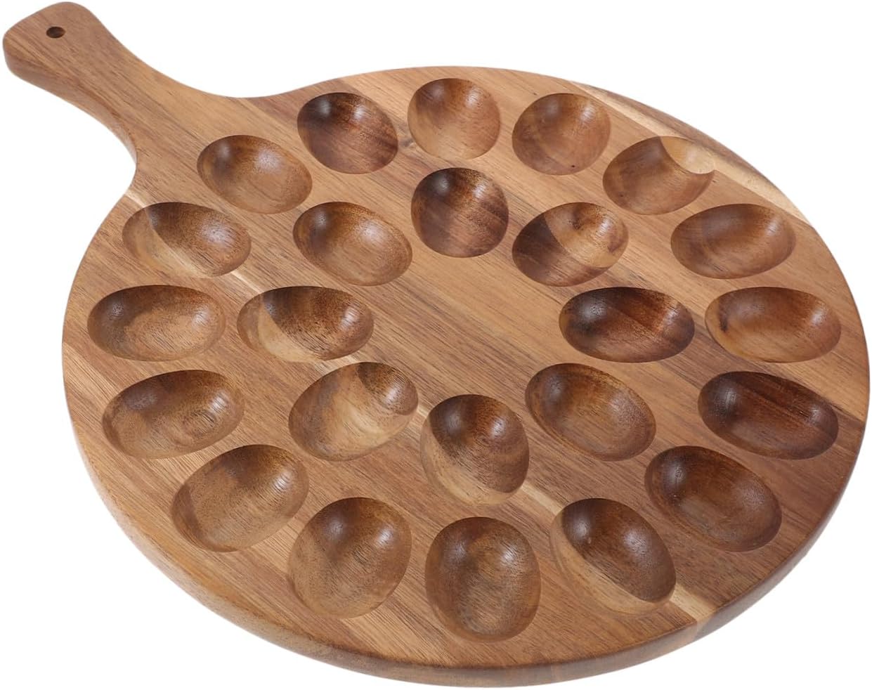 STOBAZA Wooden Egg Tray Stuffed Egg Tray Chicken Holder Tray Carrier Deviled s s Storage Holders for Display Chicken Holder Holder for Fridge