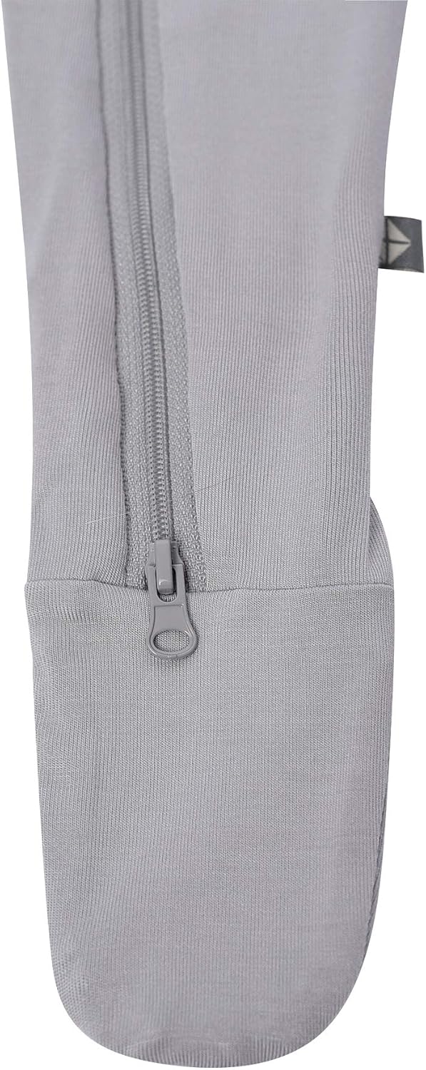 KYTE BABY Unisex Zipper Closure Footies, Rayon Made From Bamboo, 0-24 Months Newborn Storm