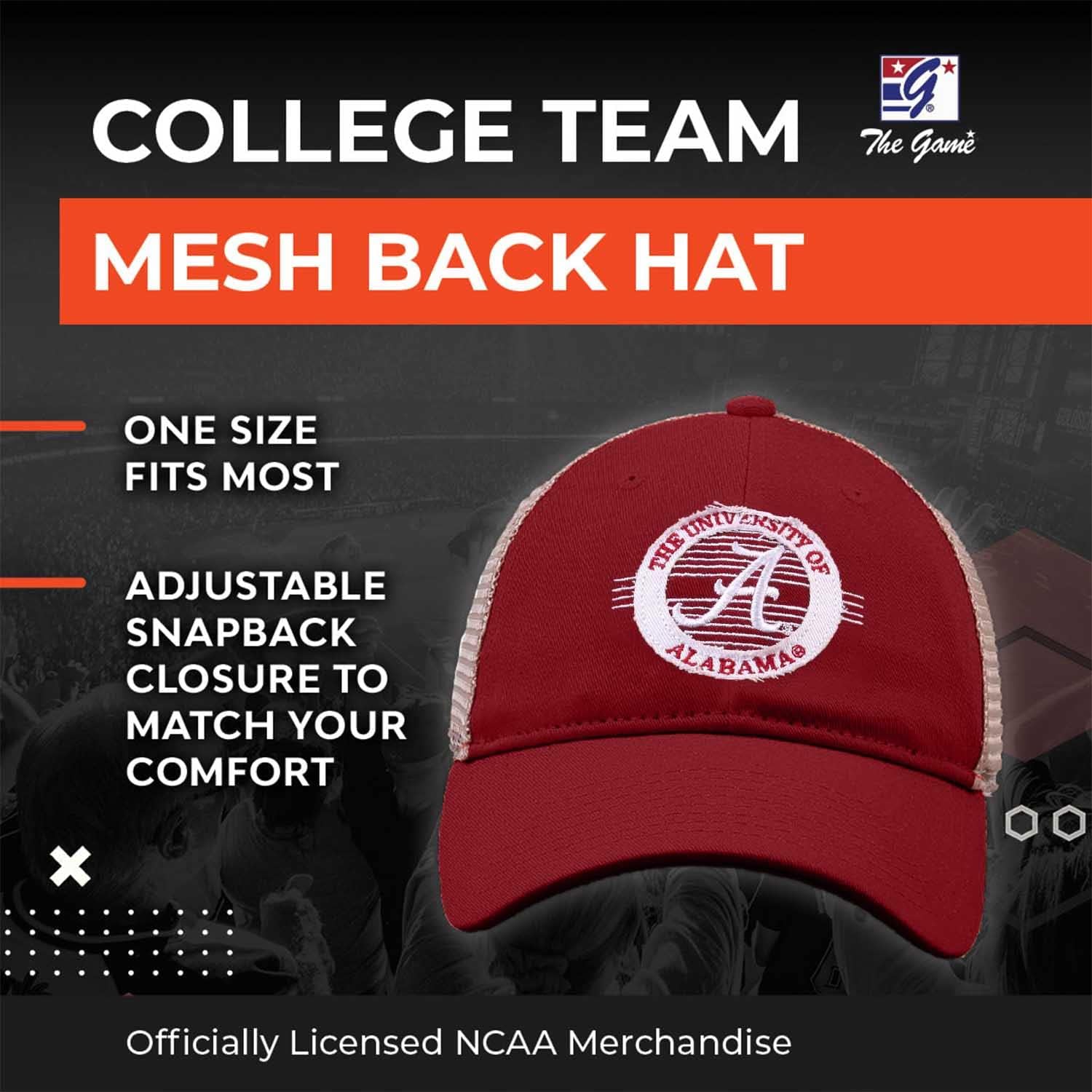 The Game NCAA Snapback - Patch Meshback - Classic Comfort - Adjustable Size - Let Everyone Know which Team You Support - Image 2