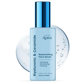 Ceramide & Hyaluronic Acid Serum For Face Dermatologist Tested, Anti Aging, Korean Skin Care Deep Hydration, Plumps Fine Lines, Barrier Support Vegan, Clean Beauty 2.03 Fl. Oz.