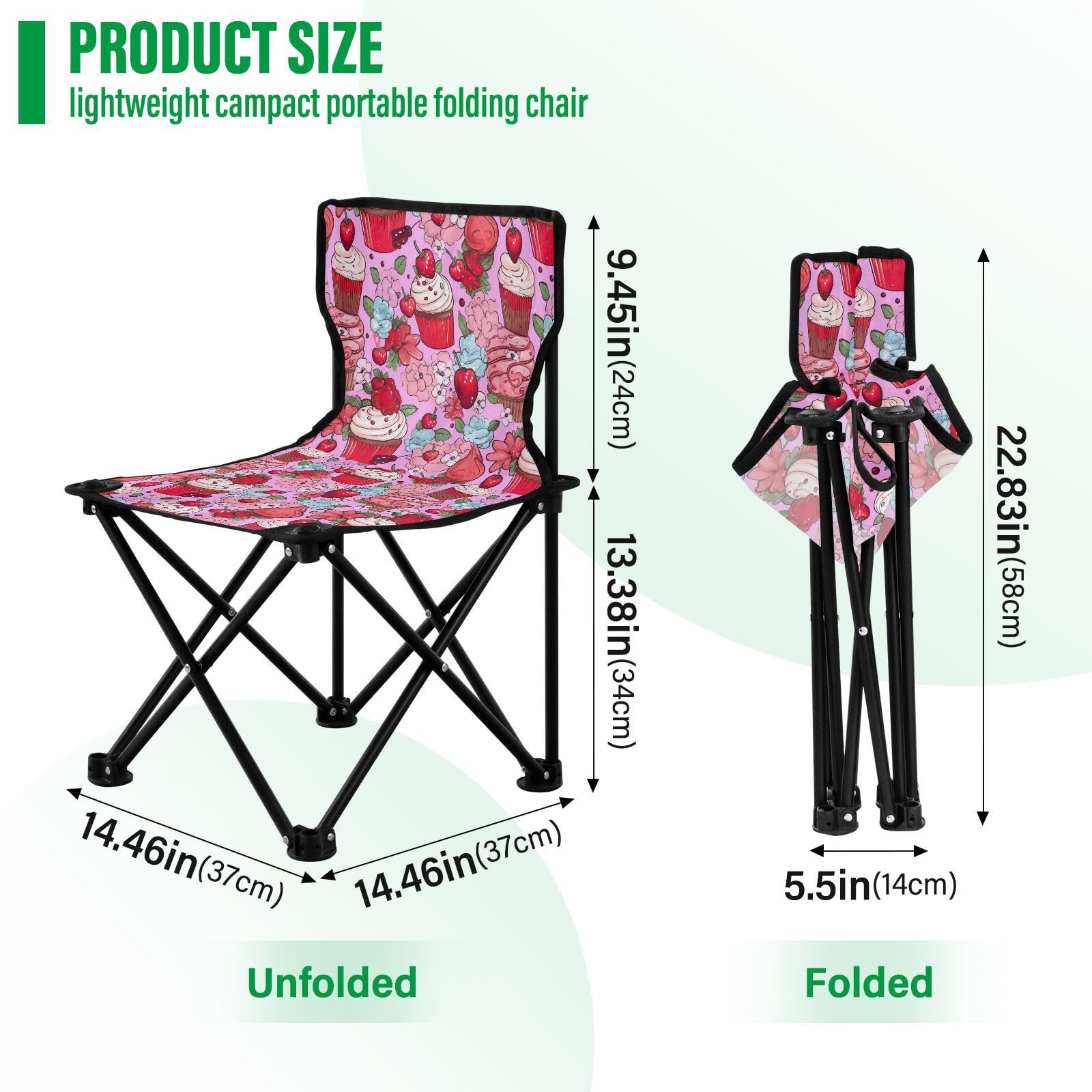Amazon.com: Outdoor Folding Candy Cupcakes Pink Camping Chairs for