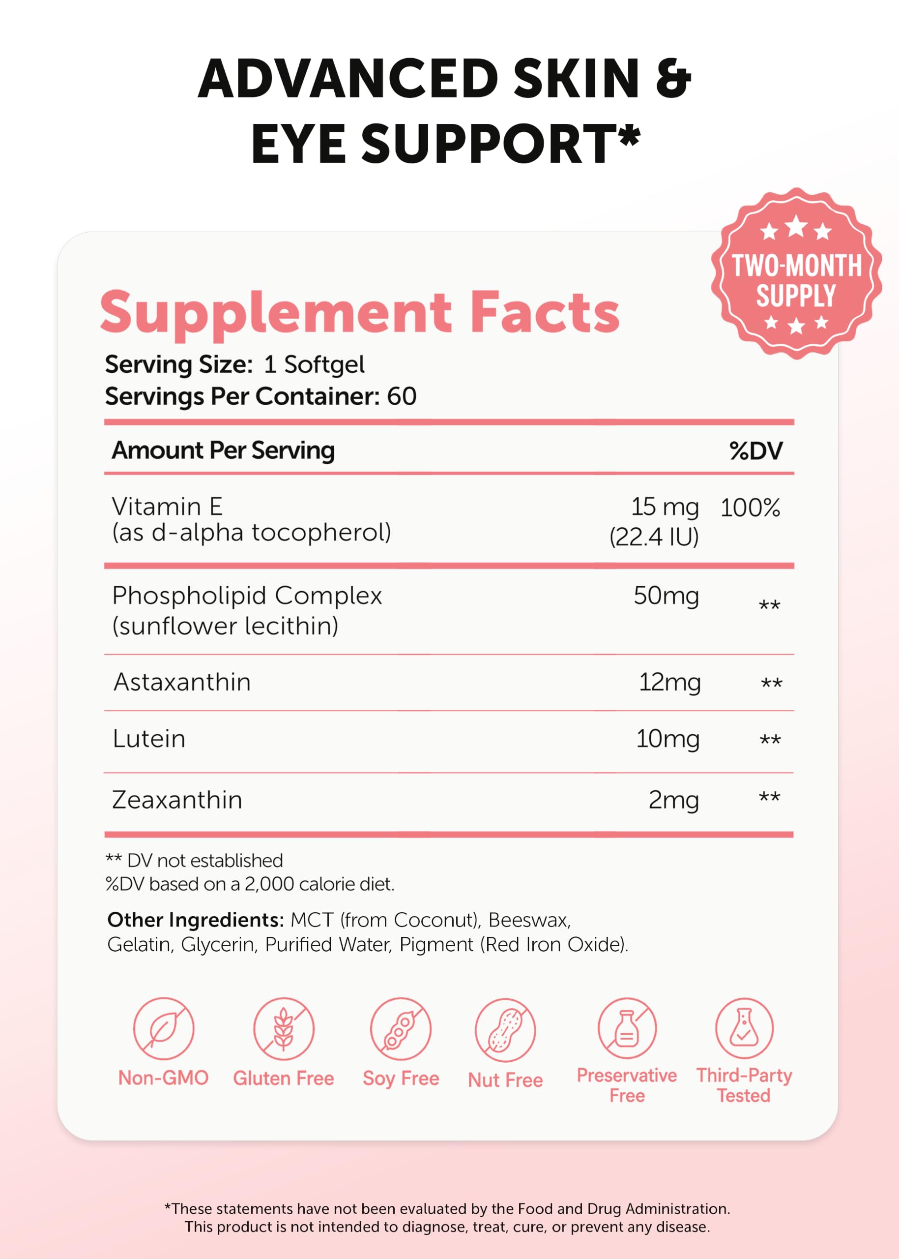 Lunakai Astaxanthin 12mg Softgels, 60ct — Amazon image 3