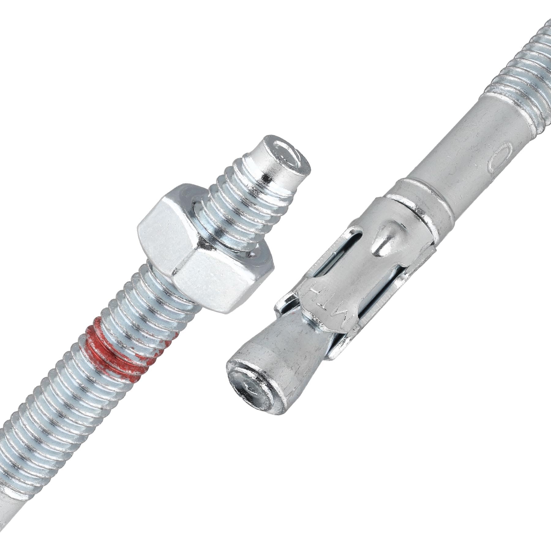 SCREW REBEL Bolzenanker M6x60mm – 200 Stück - Schwerlastanker für ungerissenen Beton – ETA-Zulassung Option 7 - SW10 - Keilanker Ankerbolzen Schwerlastdübel Industriequalität verzinkt