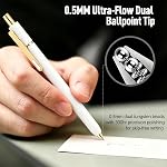 Gel Pens, 0.5mm Quick Dry Black Ink Pens Fine Point Smooth Writing Pens, Retractable Pens for Journaling Note Taking,Gift for Women (Black White Grey-12p)