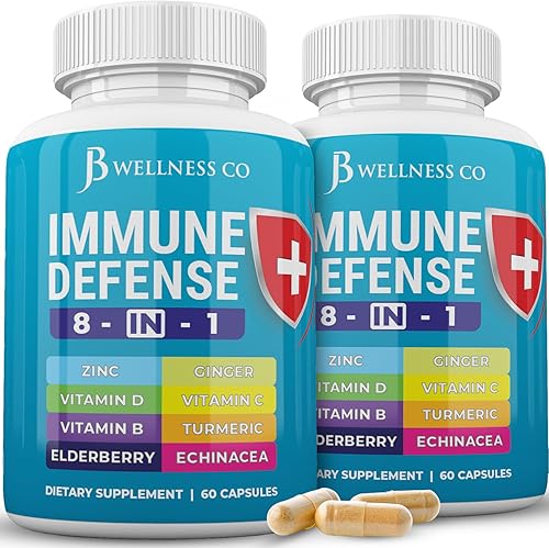 Miniatura 8 de Cápsulas de apoyo inmunológico 8 en 1  Suplemento de zinc, vitamina D3 5000 UI, vitamina C 1000 mg y saúco  Suplemento de refuerzo inmunológico con