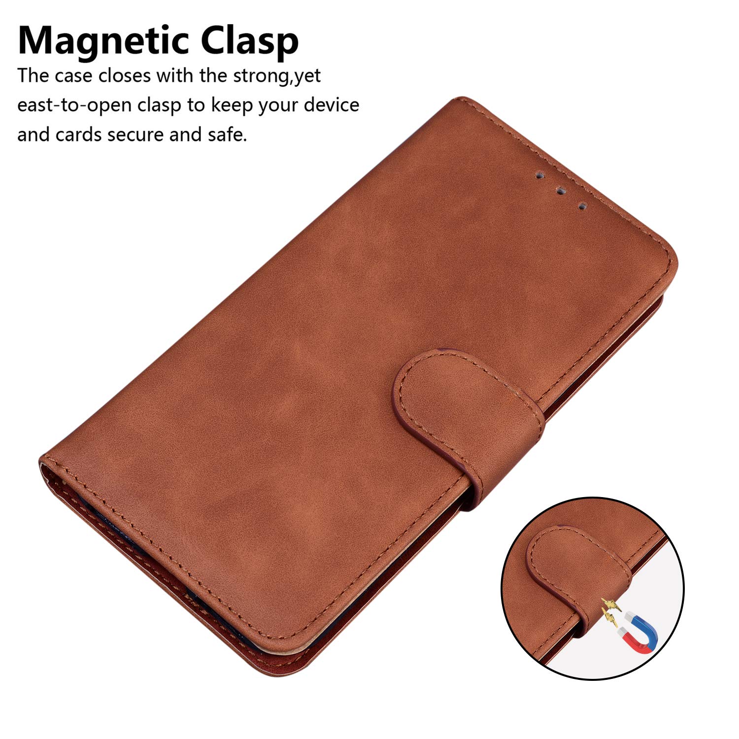 Cover Portafoglio Con Cinghia Per OnePlus Nord 2 5G – TIANCI Custodia In Pelle PU Vintage Con Gofratura Cuore E Slot Carte [Marrone]