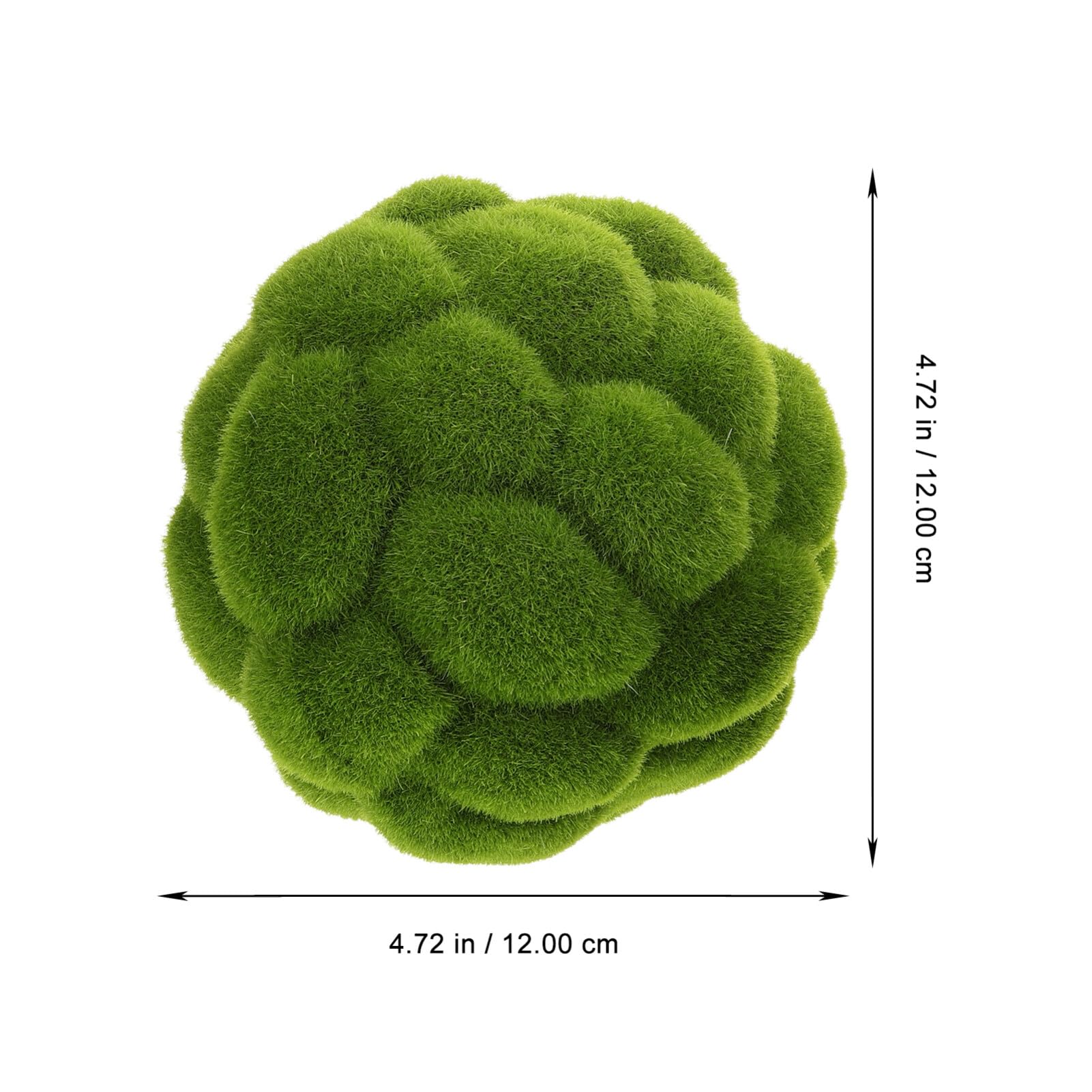 Cabilock Grüne Mooskugeln, dekorativ für Tafelaufsatz, Schalen, künstliche Mooskugeln, künstliche Pflanze, Mooskugeln, Ornament für Garten, Hochzeit, Party, Dekoration (9,9 cm/11,9 cm), 8 Stück