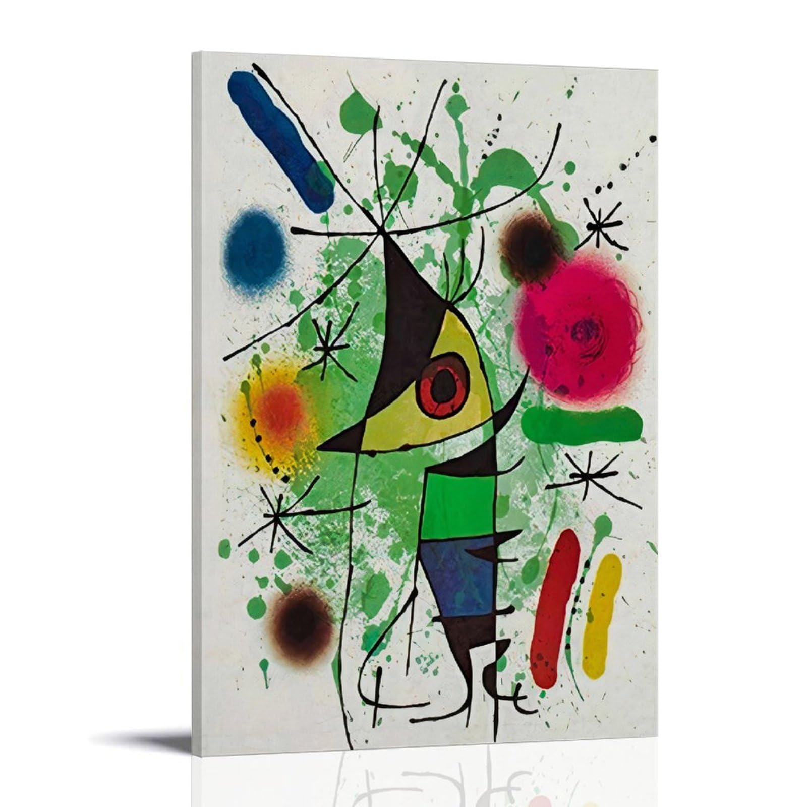 Yyueqil Frame Joan Miro The Singing Fish Surrealism Artwork Poster Painting Art Canvas Painting Decor Wall Print Photo Home Modern Decoratives 08X12inch(20X30cm)