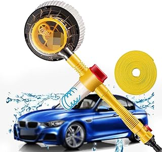 Night light Car Wash Brush, Car Cleaning Kit, 360° Spin Car Mop, Microfiber Car Cleaning Brush, Detachable and Extendib Cleaning Brush (Size:10) M water pipe)