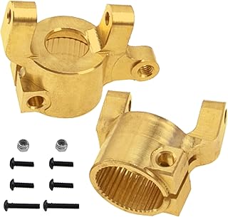 Vgoohobby Heavy Duty Brass C Hub Carrier Caster Block C Base Weights Upgrades Part Compatible with Axial SCX10 II 90046 90047 1/10 RC Crawler Car