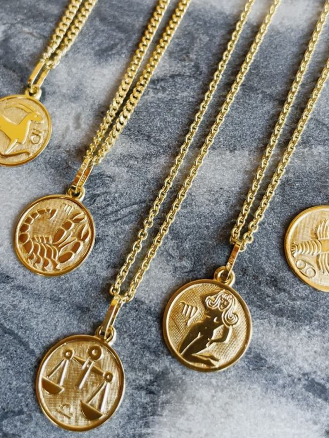 My Gold Pendentif signe du zodiaque taureau (sans chaîne) or jaune or véritable 333 (8 carats) Ø 12mm rond signes du zodiaque rond du zodiaque A-06017-G303-Sti