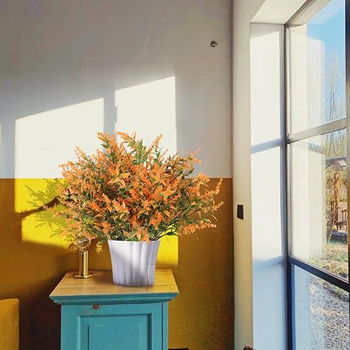 Miniatura 165 de Plantas artificiales para exteriores, resistentes a los rayos ultravioleta, vegetación artificial, 12 ramos de flores de lavanda para macetas