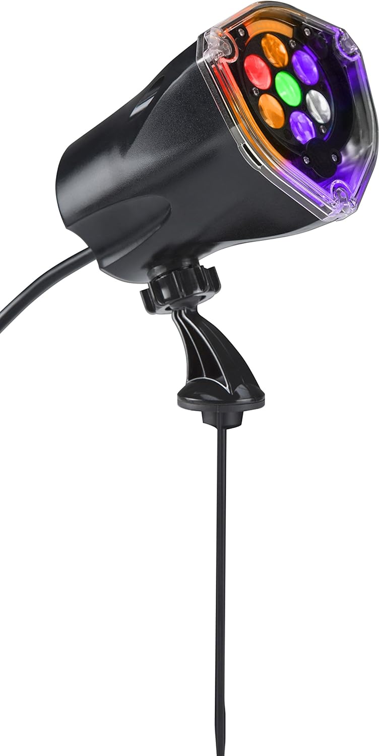 Gemmy 74294 Lightshow Projection Stake Plus Whirl-A-Motion Ghost N Static Boo Stake Light