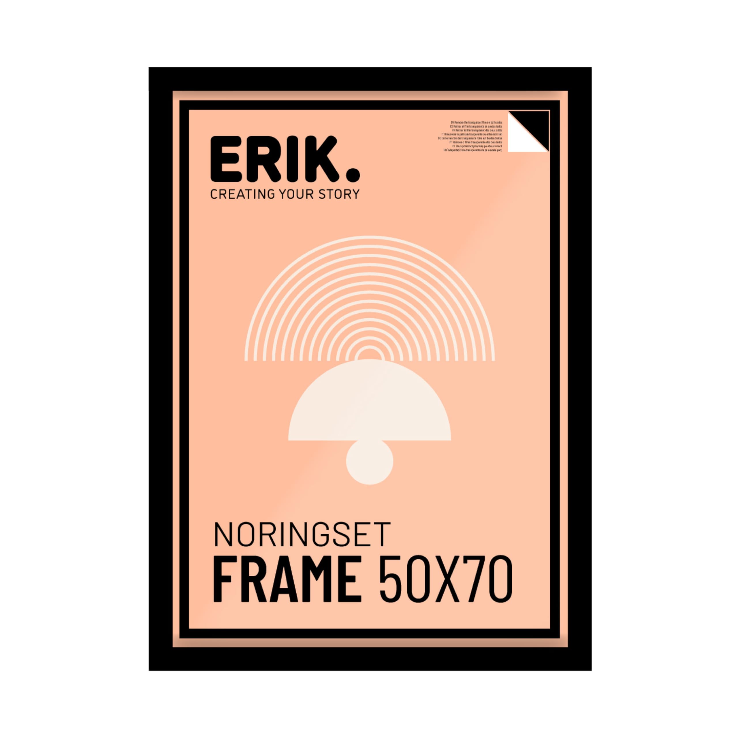 Grupo Erik 50x70 Picture Frame - Black Photo Frames Wall, Large Picture Frames 50cm x 70cm, Family Photo Frame, Art Wall Decor - New Home Gifts, Home Decor Gifts