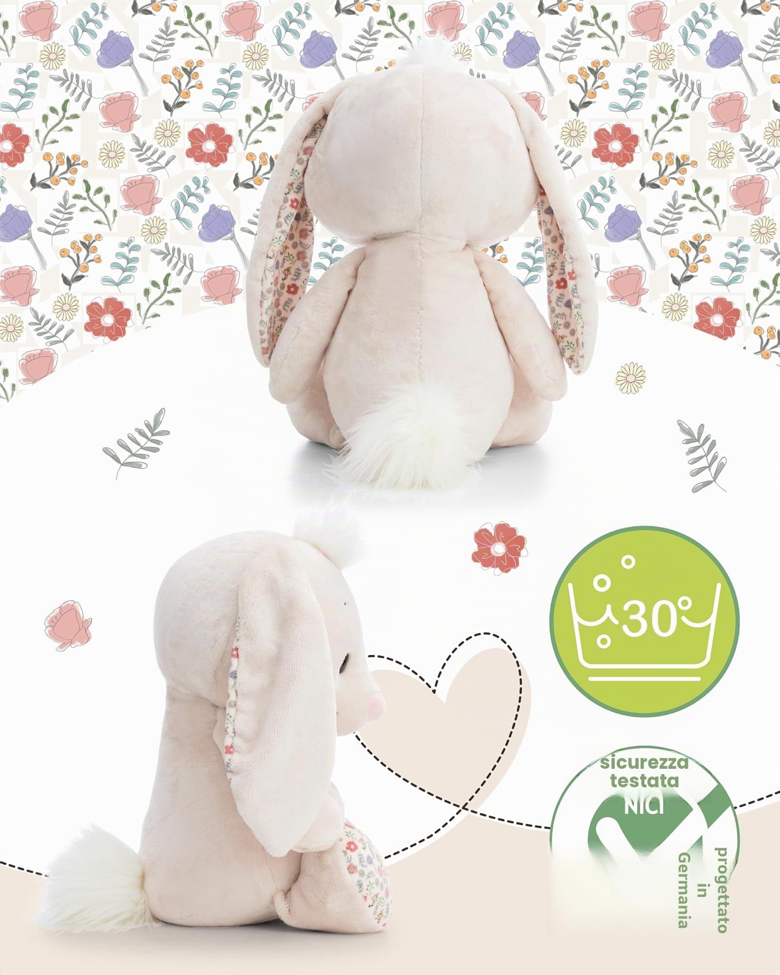 NICI Coniglietto di peluche, 50 cm, beige - 62673