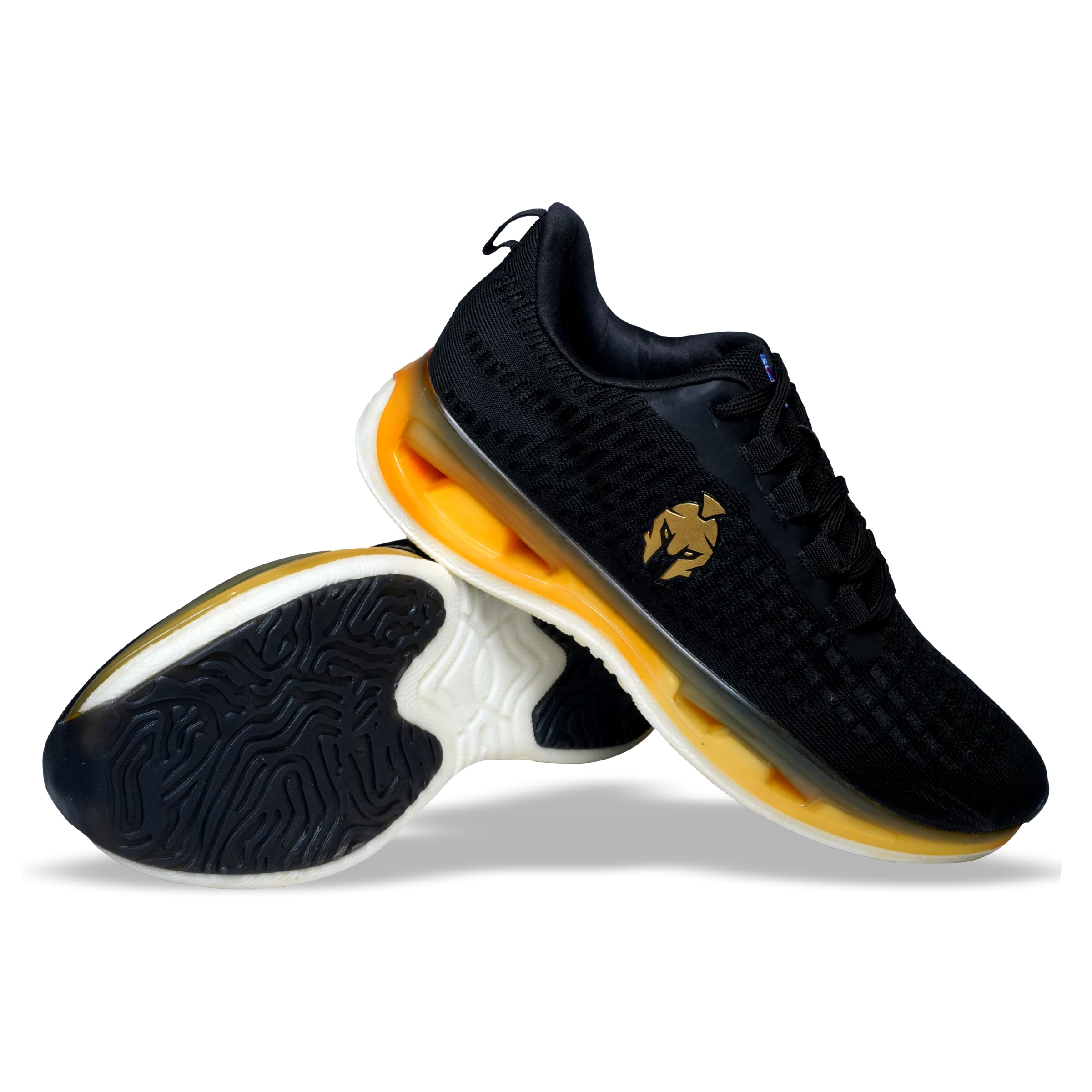 fightor Air Leisure EVA Mid Sole Sports Shoes - Superior Cushioning for Gym, Running, Cricket and Yoga | Lace-Up Knitting Fabric