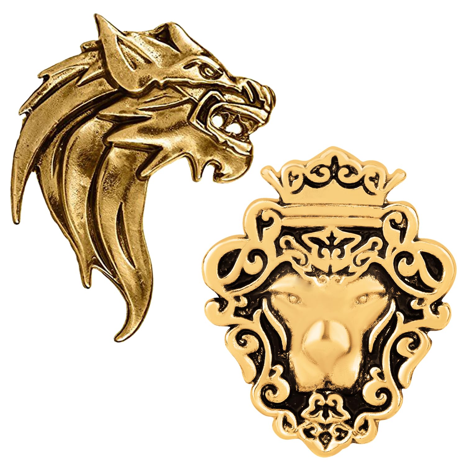 Mahi Combo of Lion Face Shaped Brooch/Lapel Pin for Mens (CO1105582G) (B0CH8QTKVR) Amazon Price History, Amazon Price Tracker