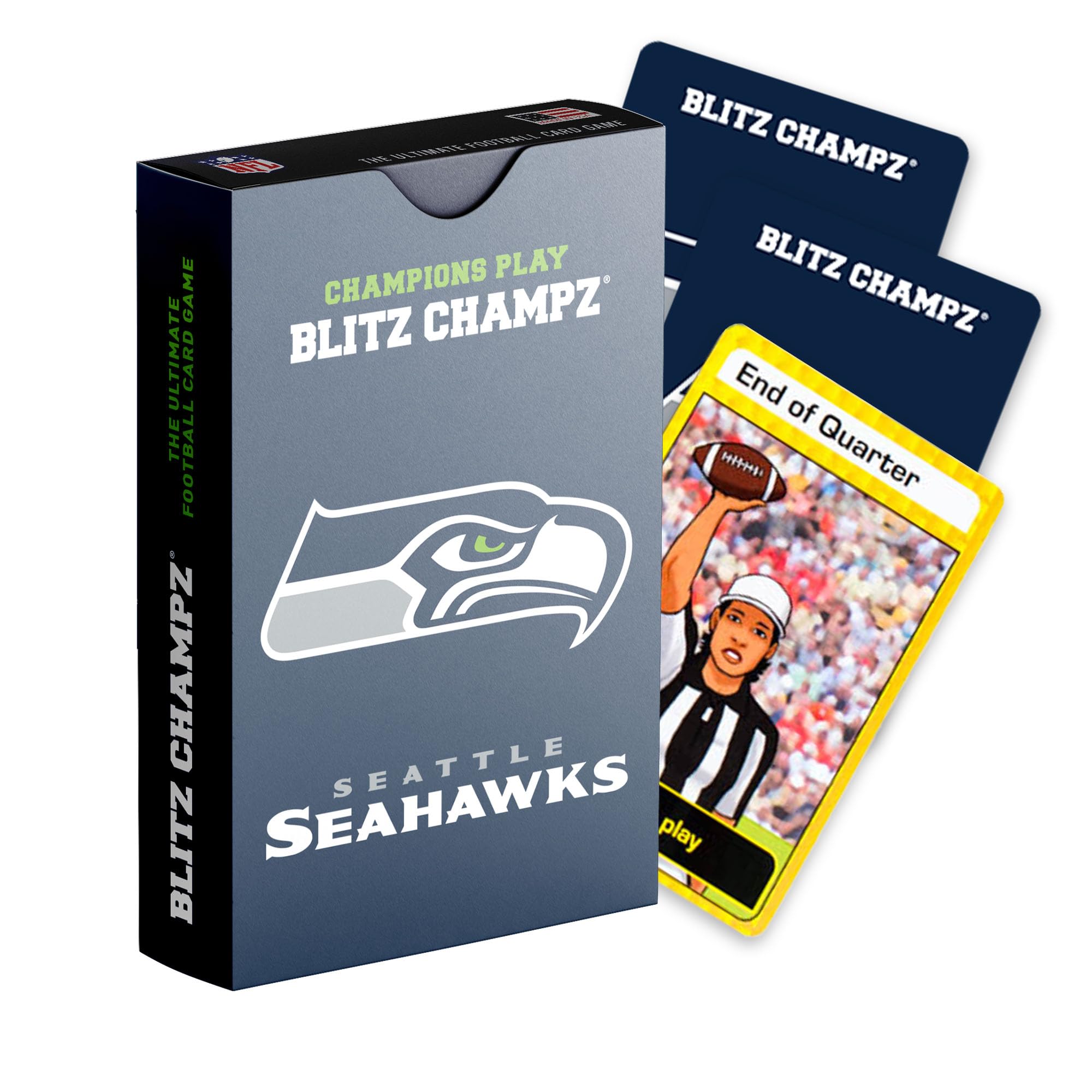 Seattle Seahawks Card Game | Football Card Game (Ages 7+) | Fun Family Game | Party Game | Gifts for Football Fans | Card Game for Kids | Card Game for Adults (Seattle Seahawks)