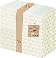 Vista 36 de Urban Villa - Juego de 12 servilletas de tela de 50 x 50 centímetros 100% algodón, servilletas lavables, duraderas, reutilizables y absorbentes