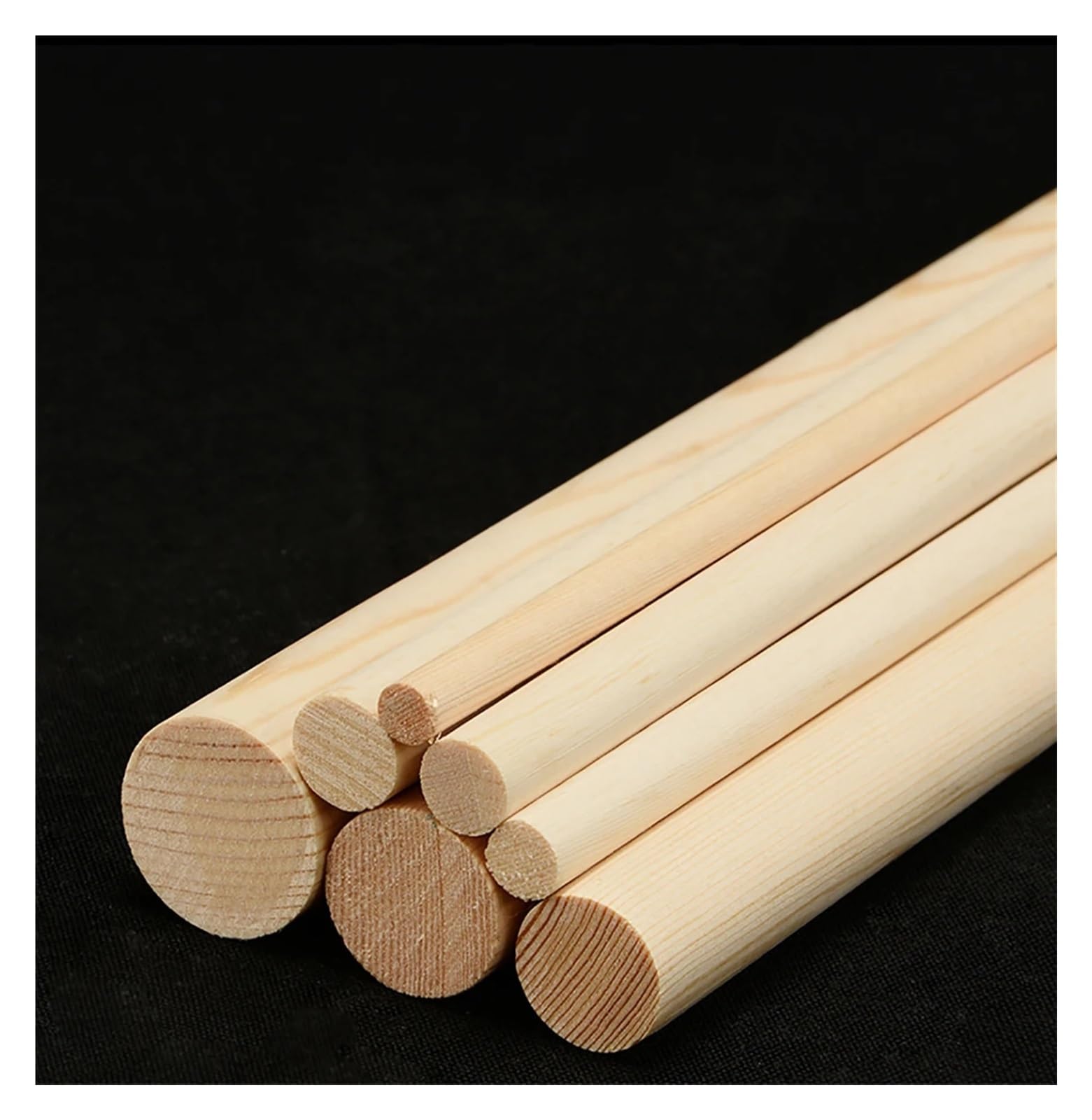Bâtonnets en Bois Tiges en bois de pin massif, longueur 100-300mm, 8-28mm, demi-cercle rond, bandes de pin massif, matériel de modèle de bricolage, artisanat de décoration, pièces de fabrication(10x20