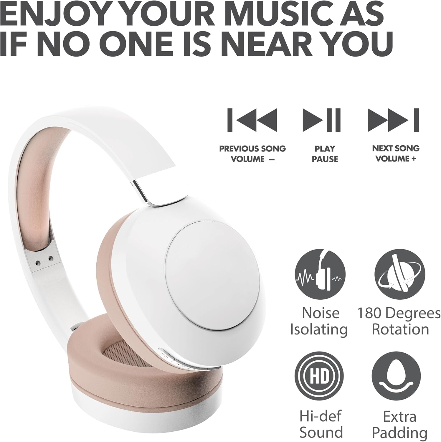 Close-up of RCA Wave-54 headphone controls