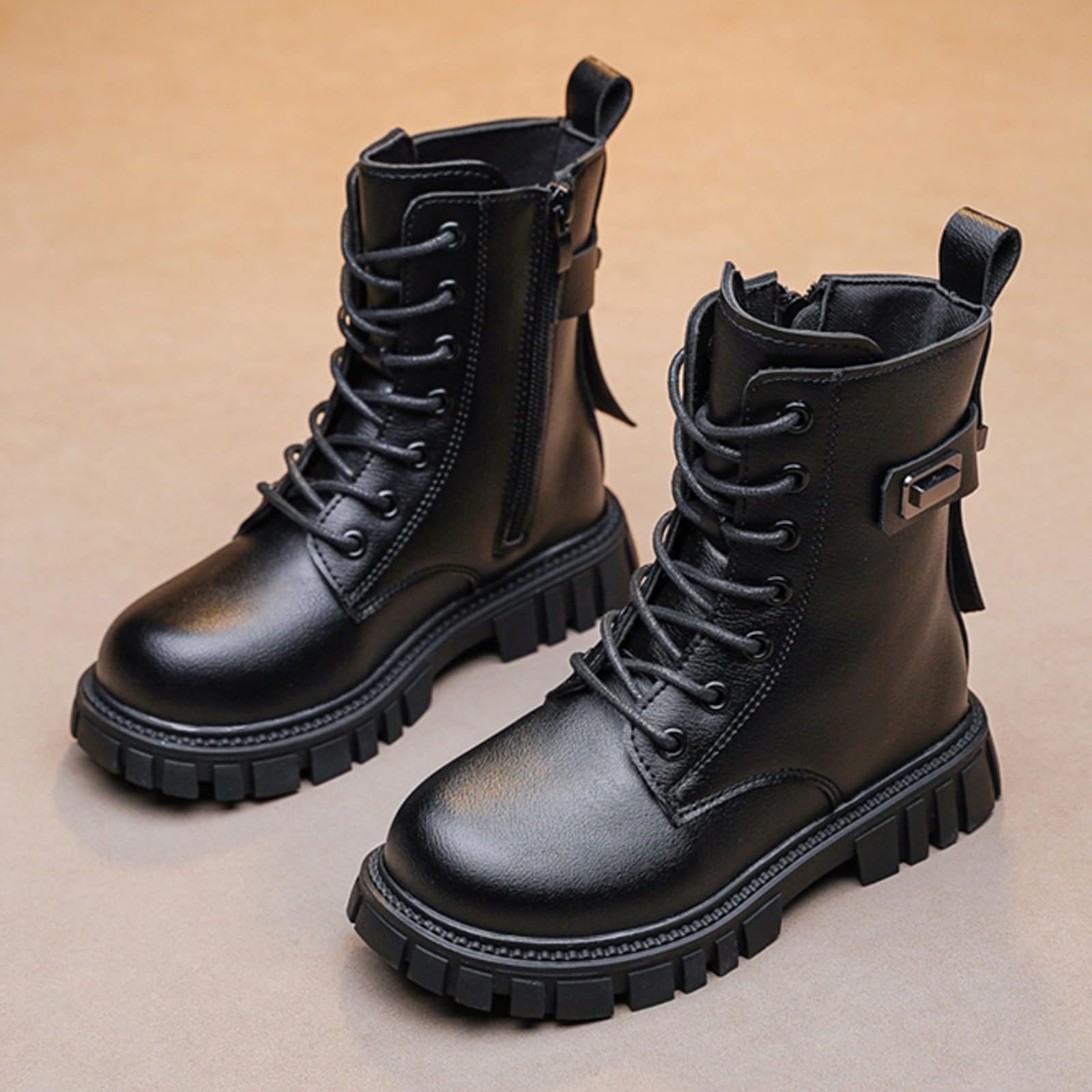 Generisch Kinderschuhe Modische Stiefel mit dicken Sohlen für Babys Kleinkinder als Prinzessinnenstiefel mit weichem Innenfutter