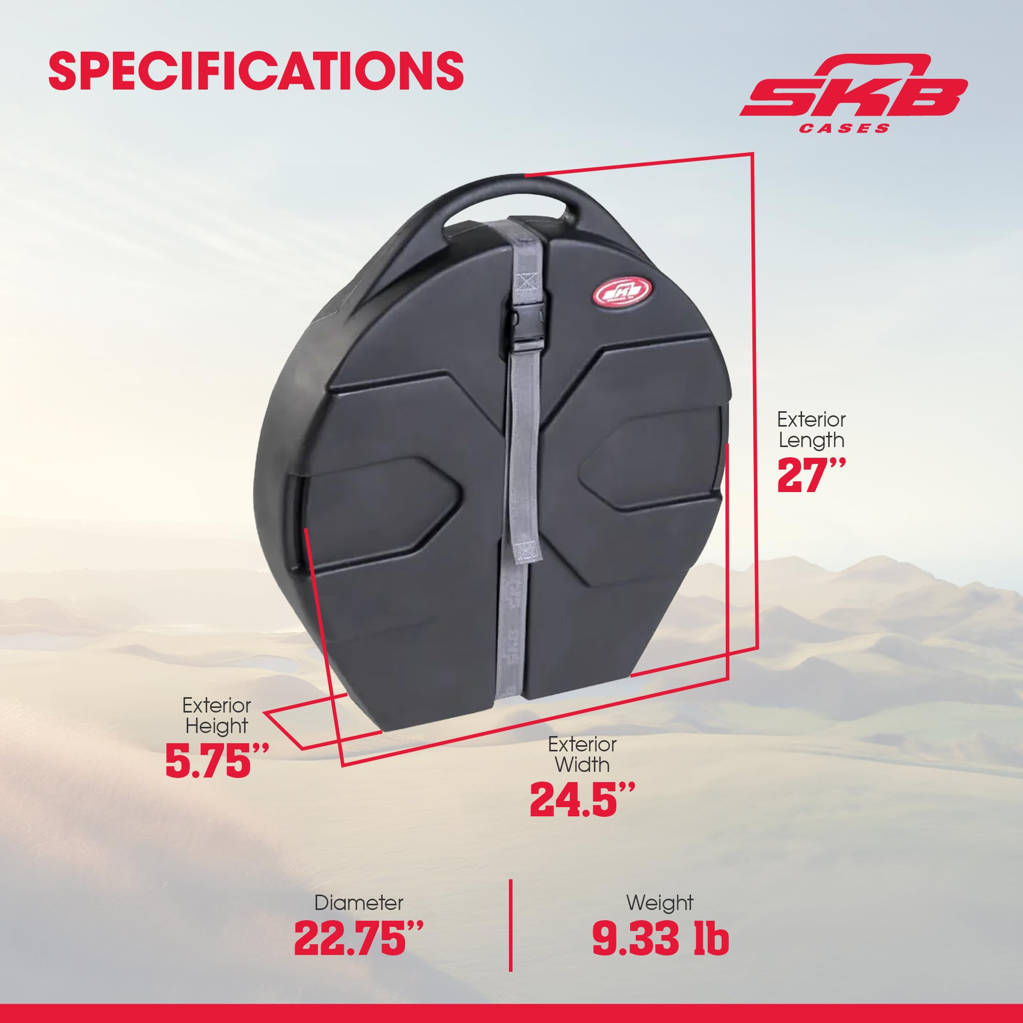 Amazon.com: SKB 22 Inch X Cymbal Vault, Durable Roto-Molded