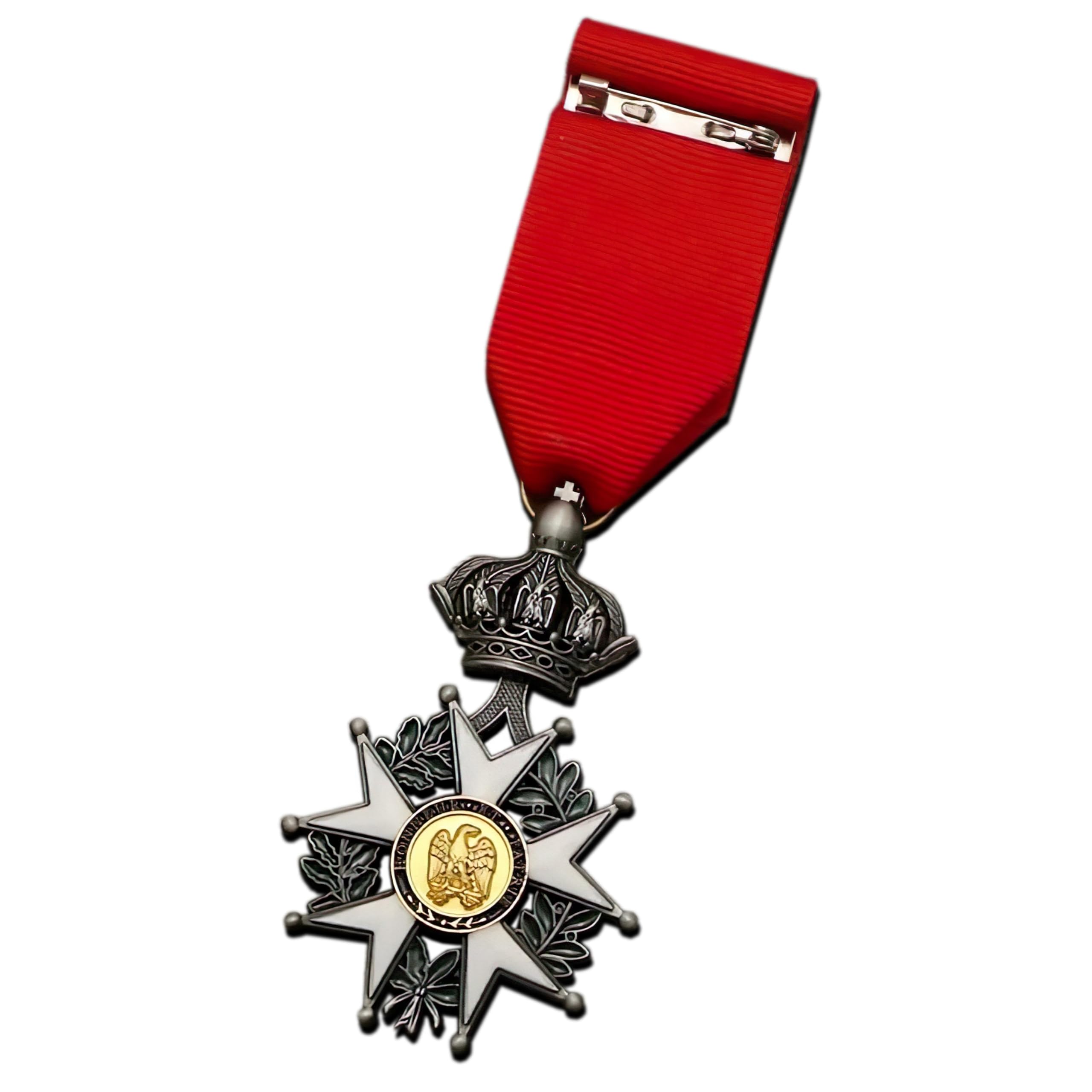 Légion d'honneur française Médaille militaire la plus élevée Reproduction de la médaille de l'Ordre du mérite de Napoléon avec couronne