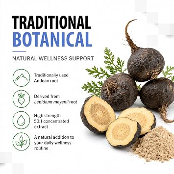 Hepatica Black Maca (Lepidium Meyenii) 35,000mg Equivalent | Ultra High Strength 700mg 50:1 Root Extract | 90 Vegan Capsules | 3-Month Supply | 3rd Party Lab Tested