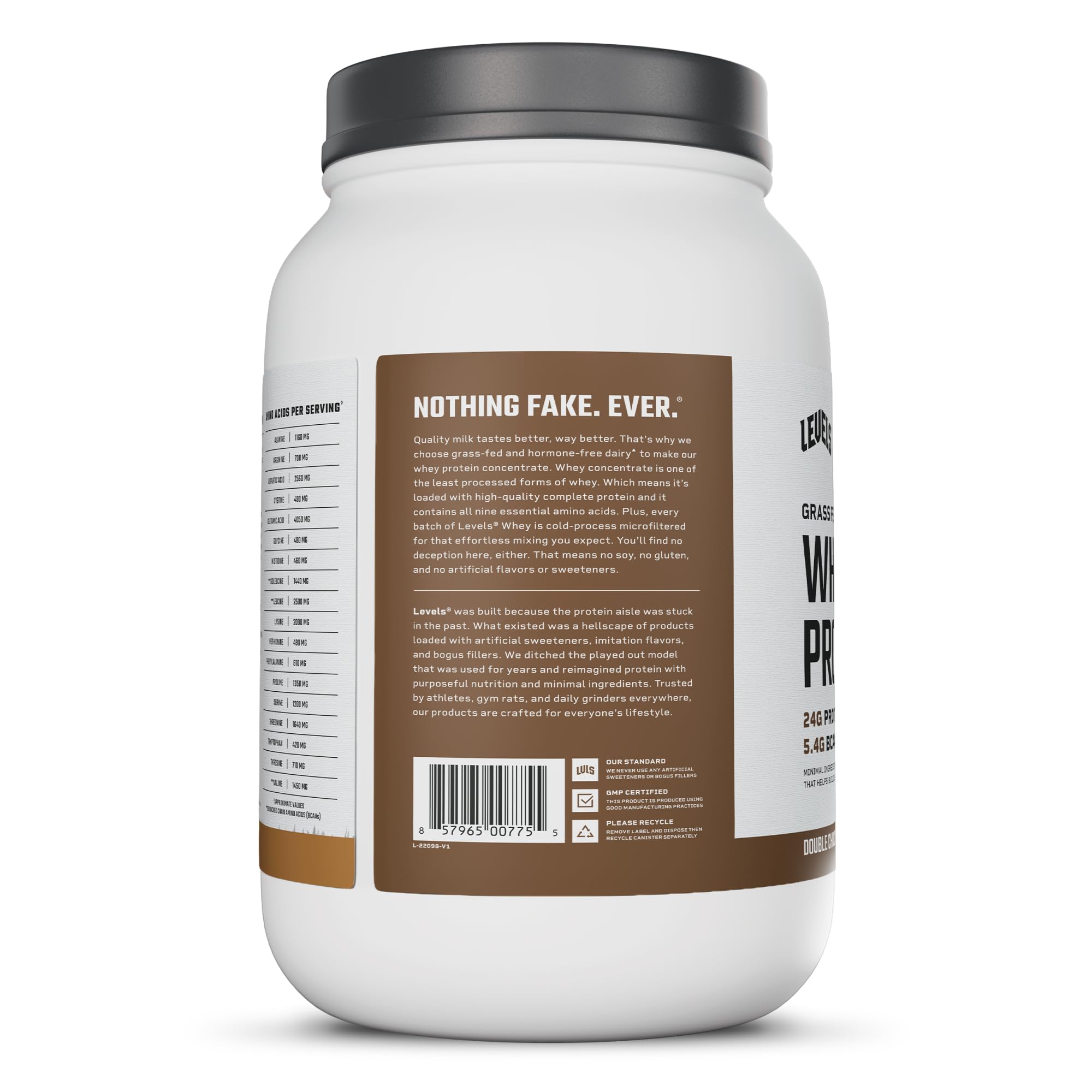 Levels Whey Protein Powder, No Artificials, Double Chocolate, 2LB — Amazon image 9