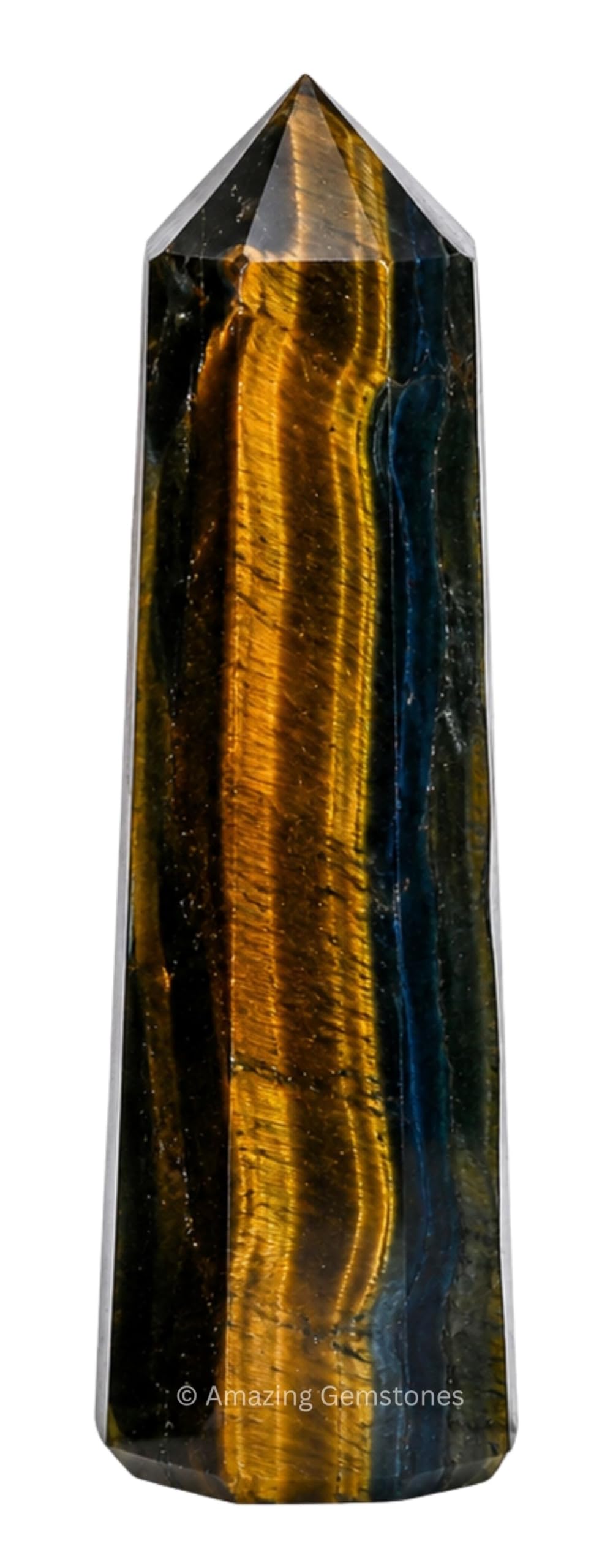 Amazing Gemstone Multi Tiger Eye Crystal Towers - Natural Healing Crystal Point Obelisk for Reiki Healing and Crystal Grid (3" to 4" INCH)