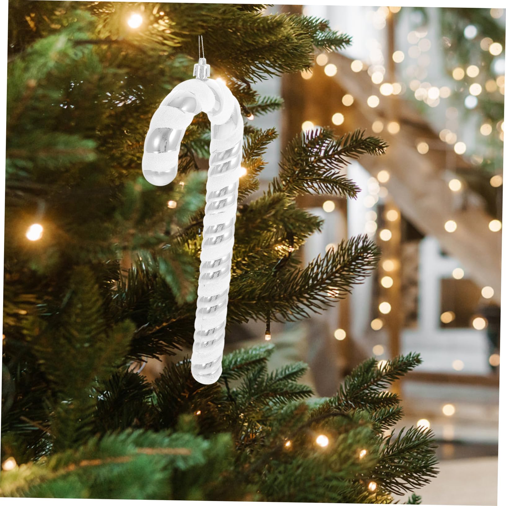 Ciieeo 6 STK Weihnachtsstock Star for Christmas Tree Christbaum anhänger Weihnachts-Süßigkeiten-Ornamente Weihnachtszwergdekoration Weihnachtsdekorationen Christbaumschmuck zum Aufhängen