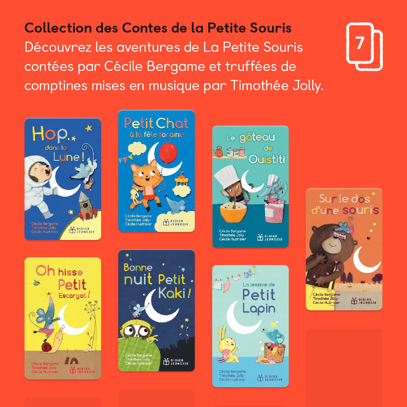 Yoto - Pack Collection des Contes de la Petite Souris, Sept Livres Audio pour Enfant en français, à écouter sur conteuse veilleuse Player et Mini, premières Histoires et comptines 3 à 5 Ans
