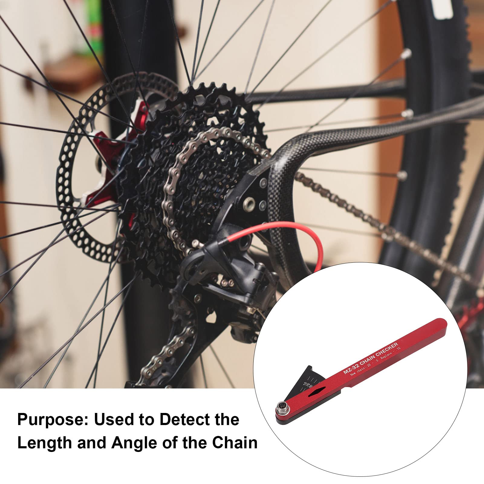 Caliper Measure Bike Chain HWZWT Chain Wear Check Tool Mountain