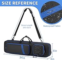 Vista 5 de BOSSTIN Estuche para taco de billar, 3 x 4 / 5 x 5 pulgadas, accesorios para taco de billar, funda acolchada suave 4 azul: 5 x 5