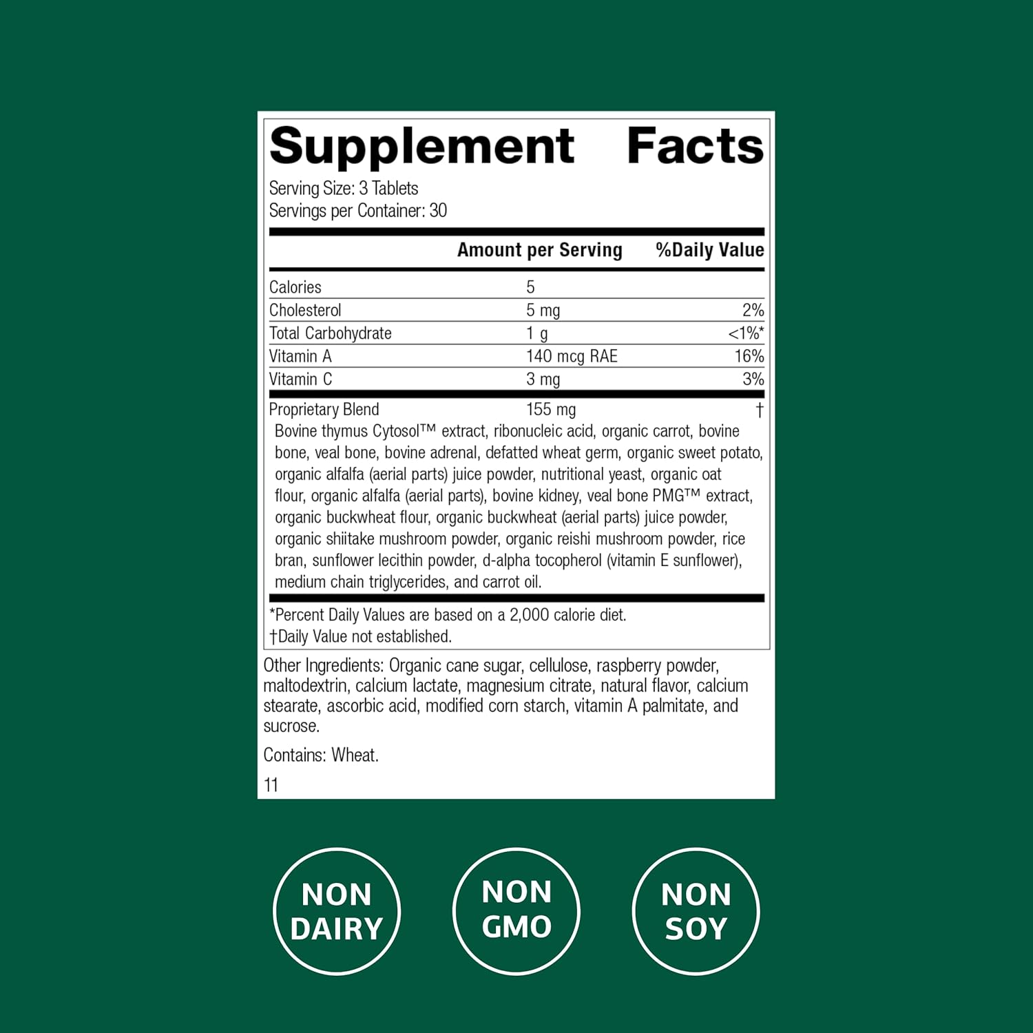 Standard Process Congaplex Chewable - Supplement for Immune System Support with Vitamin A - Supports Thymus Gland & Protein Synthesis - Non-Dairy & Non-Soy - 90 Tablets (30 Servings) - Image 2