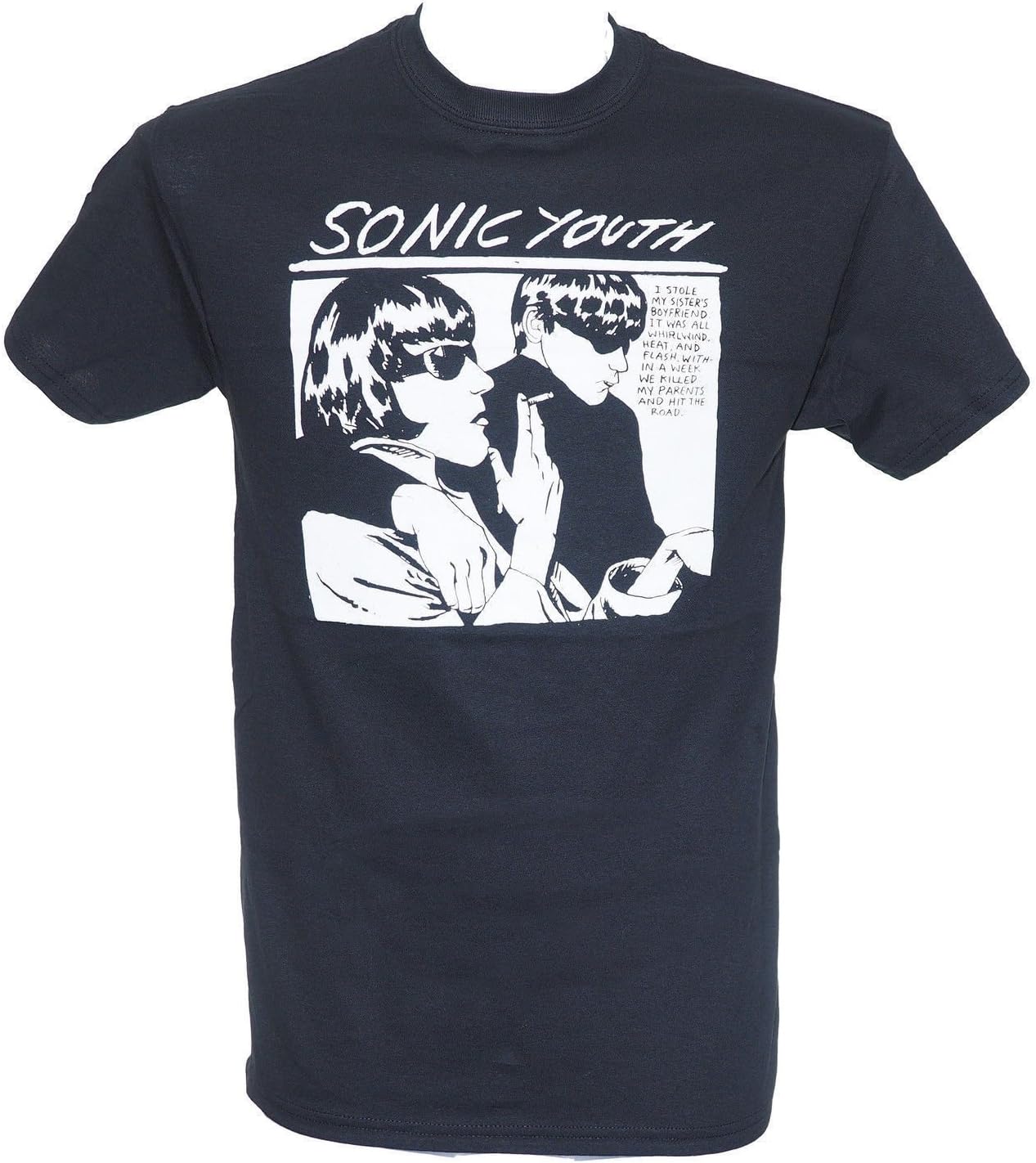 Real World UKSonic Youth Goo T Shirt with cd Artwork Mens/Unisex Band Tee in Black