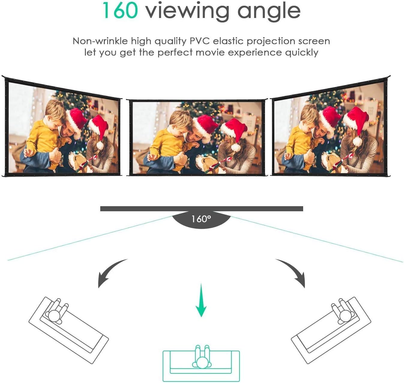 Exclusive Discount 60% Price Projector Screen with Stand,120 Inch (16:9) HD 4K Outdoor Indoor Portable Projection Screen Fast Folding Movie Screen with Stand Legs and Carry Bag Suit for Home Theater 3D Camping Meet (120inch)