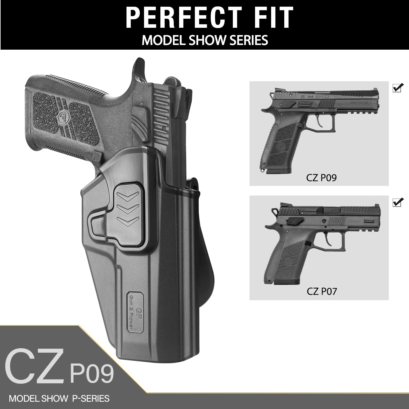 Amazon.com : CZ P-07/P-09 Holster, OWB Paddle Holster Compatible
